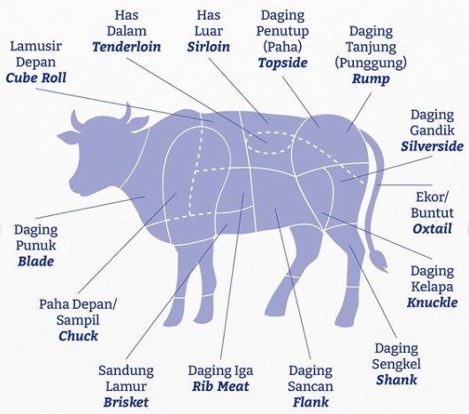 Detail Gambar Bagian Daging Sapi Nomer 8