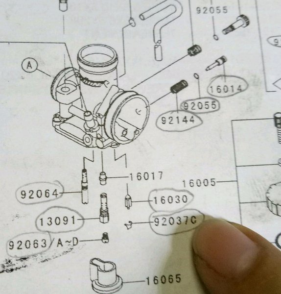 Detail Gambar Bagian Karburator Nomer 21