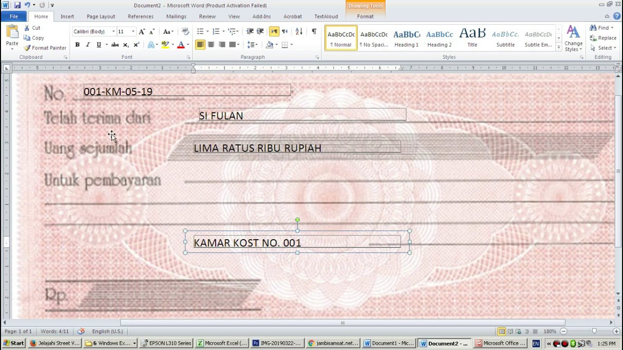 Detail Gambar Baground Kwitansi Nomer 42