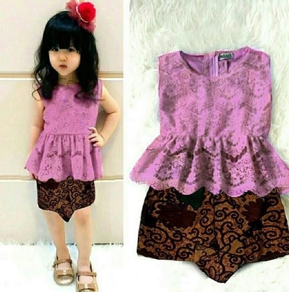 Detail Gambar Baju Anak Kombinasi Batik Nomer 45