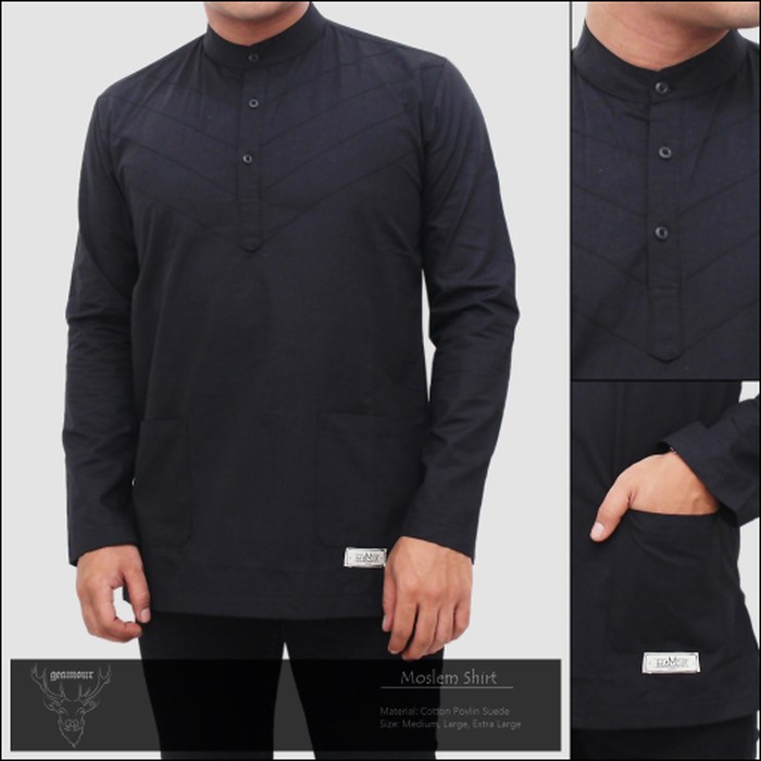 Detail Gambar Baju Atasan Pria Warna Hitam Nomer 28