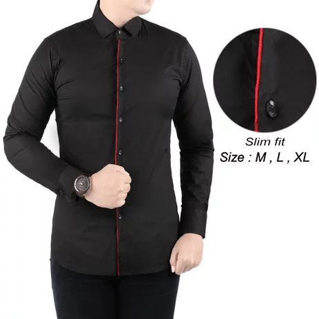 Detail Gambar Baju Atasan Pria Warna Hitam Nomer 4