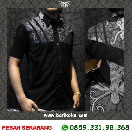 Detail Gambar Baju Batik Kombinasi Polos Nomer 44