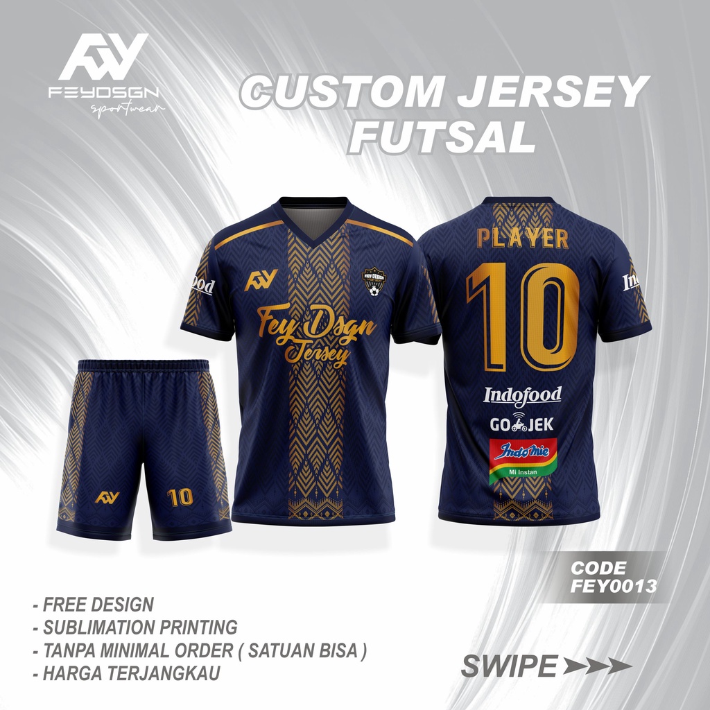 Detail Gambar Baju Bola Futsal Nomer 13