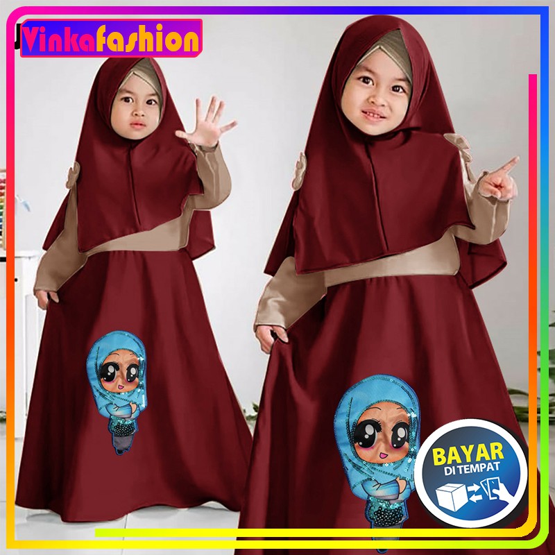 Detail Gambar Baju Gamis Anak Nomer 26
