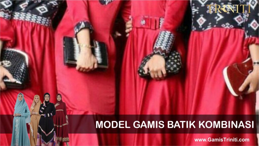 Detail Gambar Baju Gamis Batik Kombinasi Nomer 21