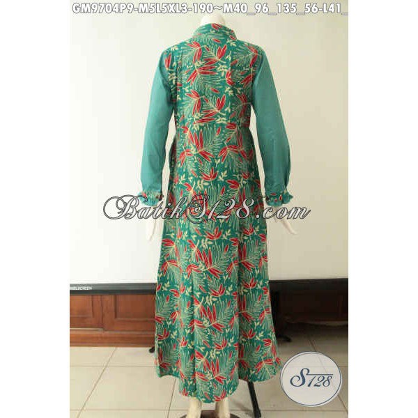 Detail Gambar Baju Gamis Batik Kombinasi Nomer 34