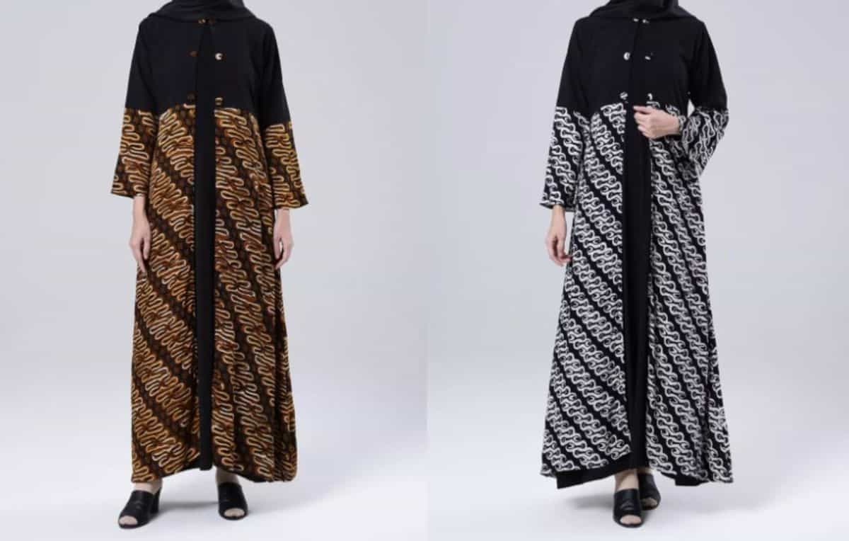 Detail Gambar Baju Gamis Batik Kombinasi Nomer 44