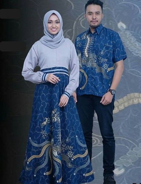 Detail Gambar Baju Gamis Batik Kombinasi Nomer 47