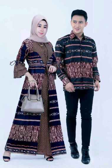 Detail Gambar Baju Gamis Batik Kombinasi Nomer 50