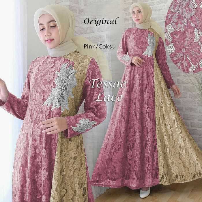 Detail Gambar Baju Gamis Brokat 2019 Nomer 35