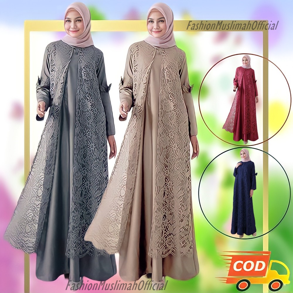 Detail Gambar Baju Gamis Brokat Nomer 9