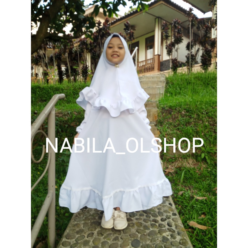 Detail Gambar Baju Gamis Putih Anak Perempuan Nomer 32