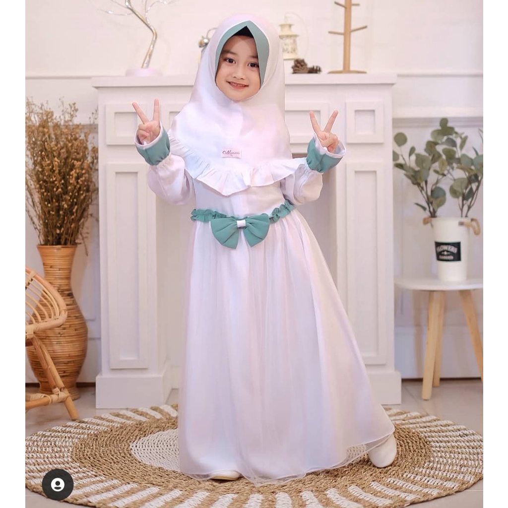 Detail Gambar Baju Gamis Putih Anak Perempuan Nomer 9