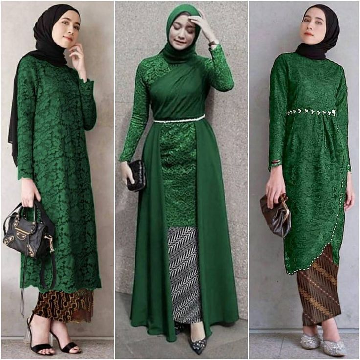 Detail Gambar Baju Kebaya Brokat Muslim Nomer 2