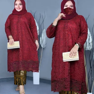 Detail Gambar Baju Kebaya Brokat Muslim Nomer 48