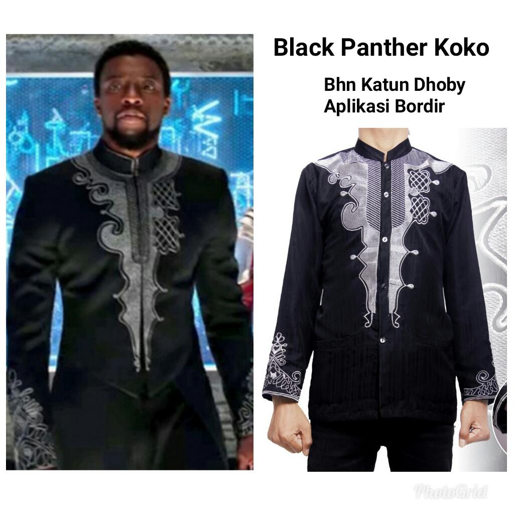 Detail Gambar Baju Koko Black Panther Nomer 17