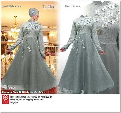 Detail Gambar Baju Muslim Dasar Organza Nomer 24