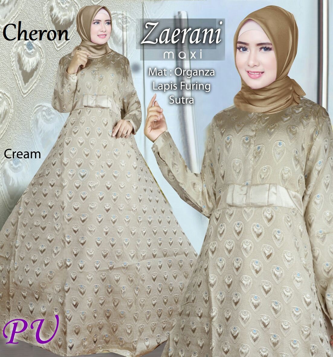 Detail Gambar Baju Muslim Dasar Organza Nomer 28