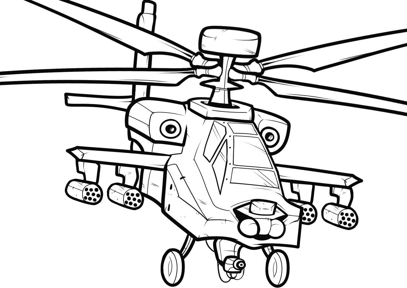 Detail Hubschrauber Zum Ausmalen Nomer 23