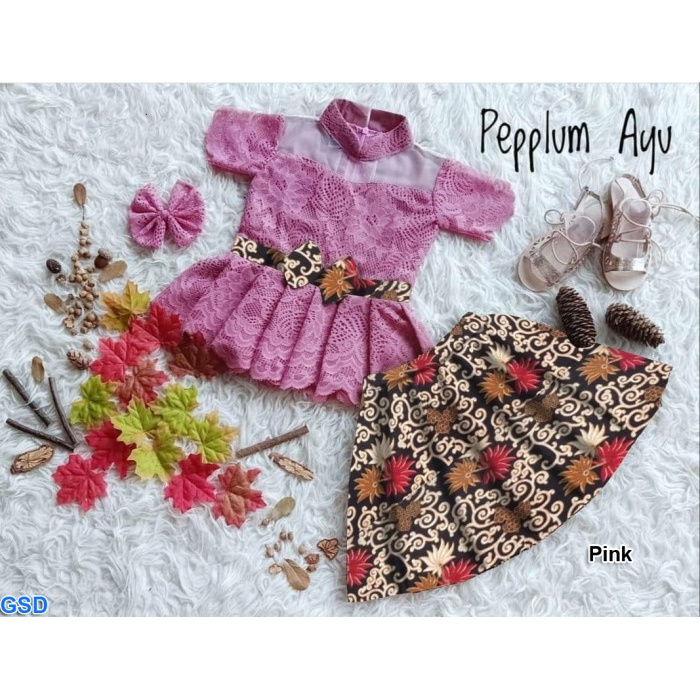 Detail Gambar Baju Pesta Anak Kombinasi Batik Nomer 48