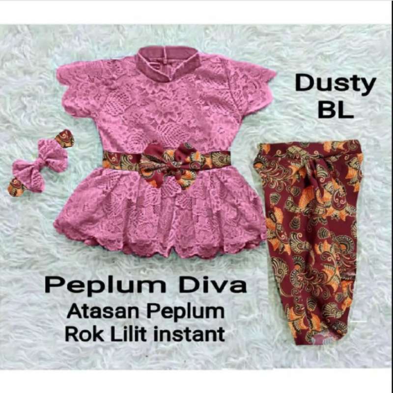 Detail Gambar Baju Pesta Anak Kombinasi Batik Nomer 55