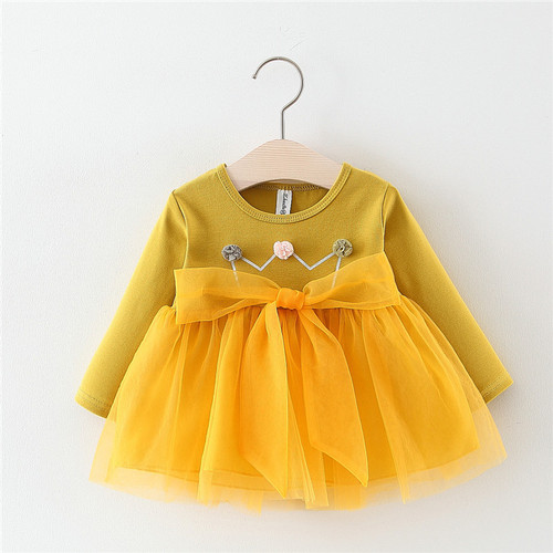 Detail Gambar Baju Pesta Bayi Warna Kuning Kombinasi Nomer 49