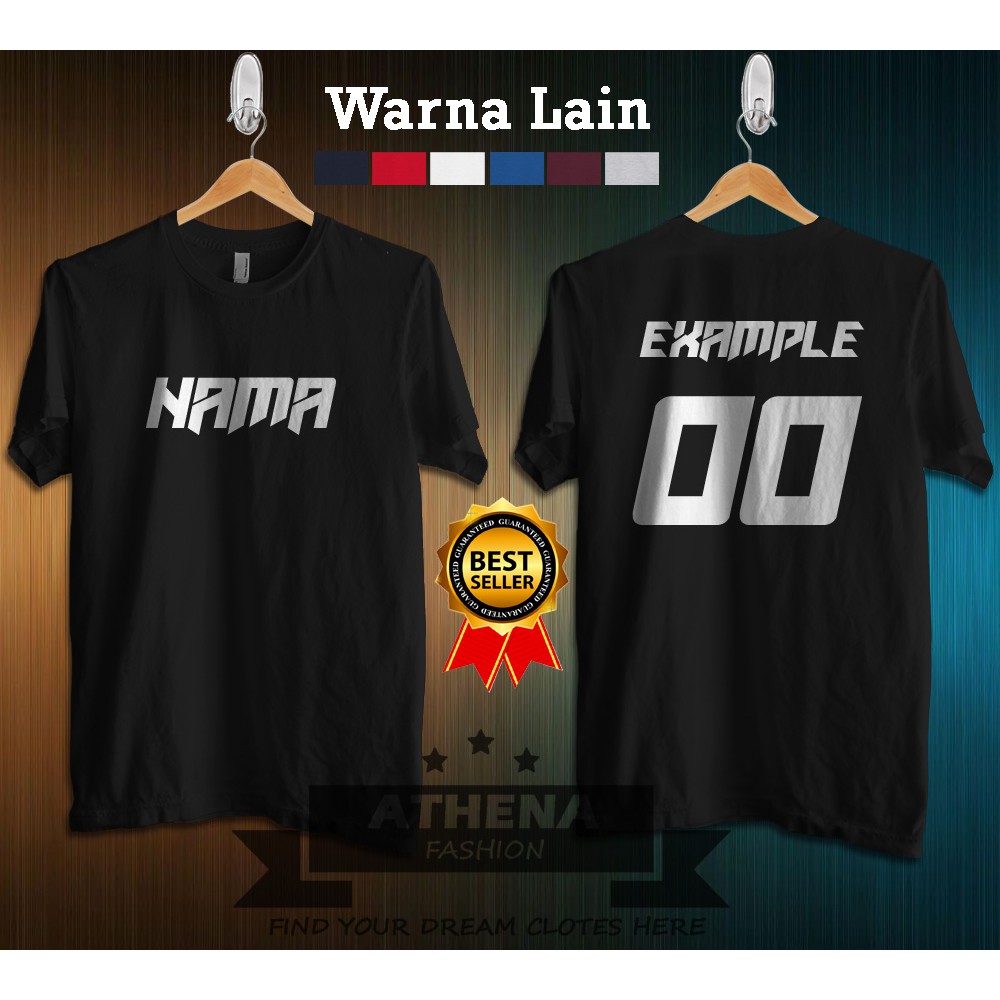 Detail Gambar Baju Sablon Nama Nomer 39