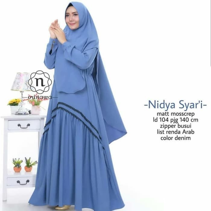 Detail Gambar Baju Syari Katun Lyra Virna Nomer 2