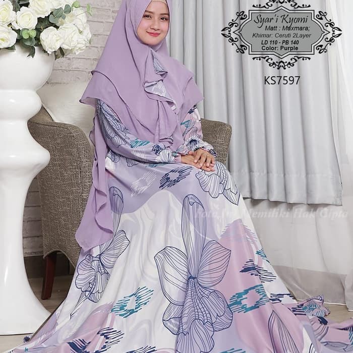 Detail Gambar Baju Syari Katun Lyra Virna Nomer 4