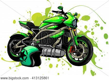 Detail Motorbike Drawing Nomer 14
