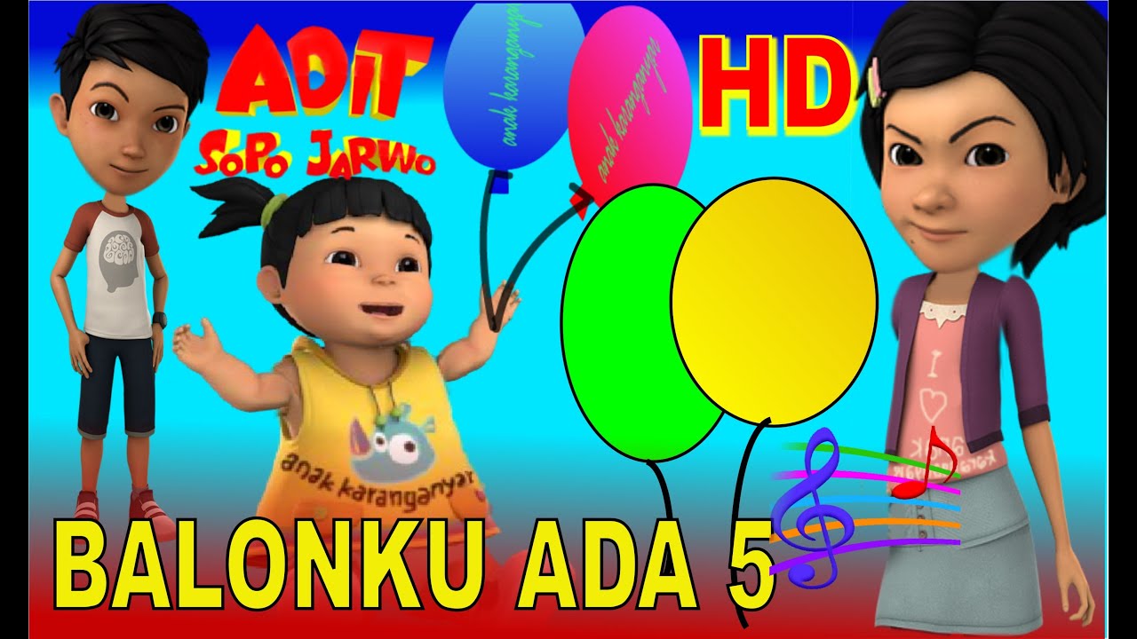 Detail Gambar Balon Dengan Lima Warna Biru Kuning Merah Hijaukelabu Nomer 10