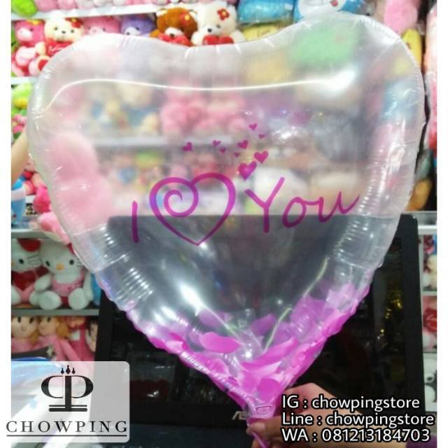 Detail Gambar Balon Love Transparan Nomer 3