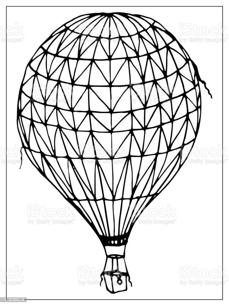 Detail Gambar Balon Udara Hitam Putih Nomer 22