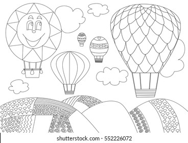 Detail Gambar Balon Udara Untuk Diwarnai Nomer 42