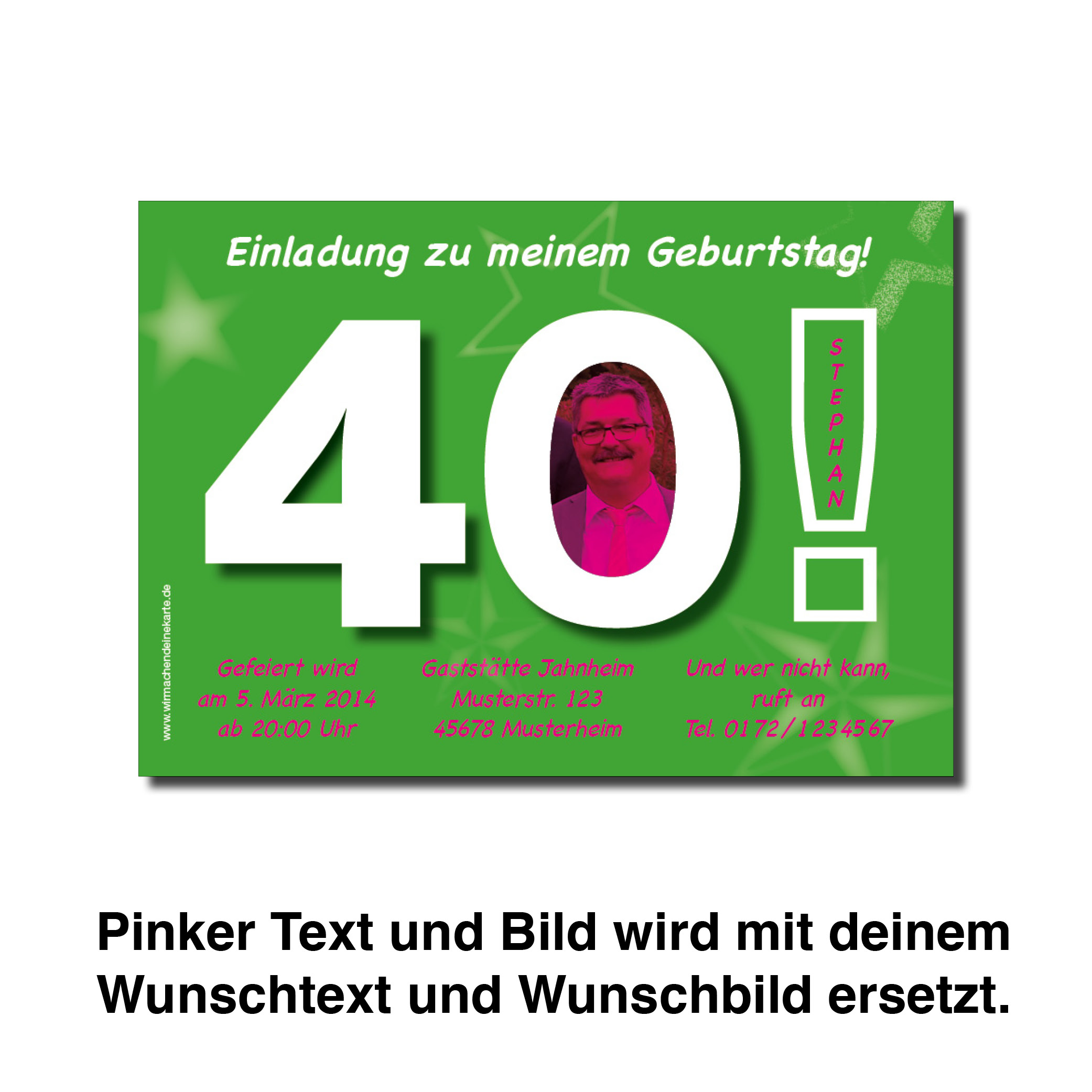 Karte Zum 40 Geburtstag 24+ Koleksi Gambar