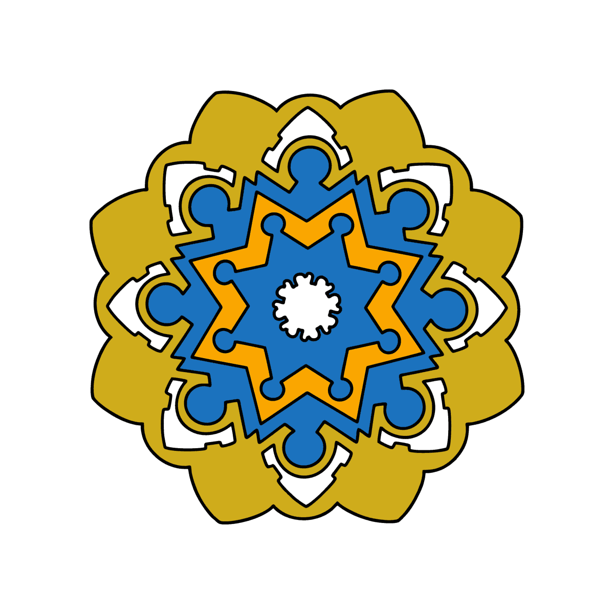 Detail Mandala Muster Nomer 22