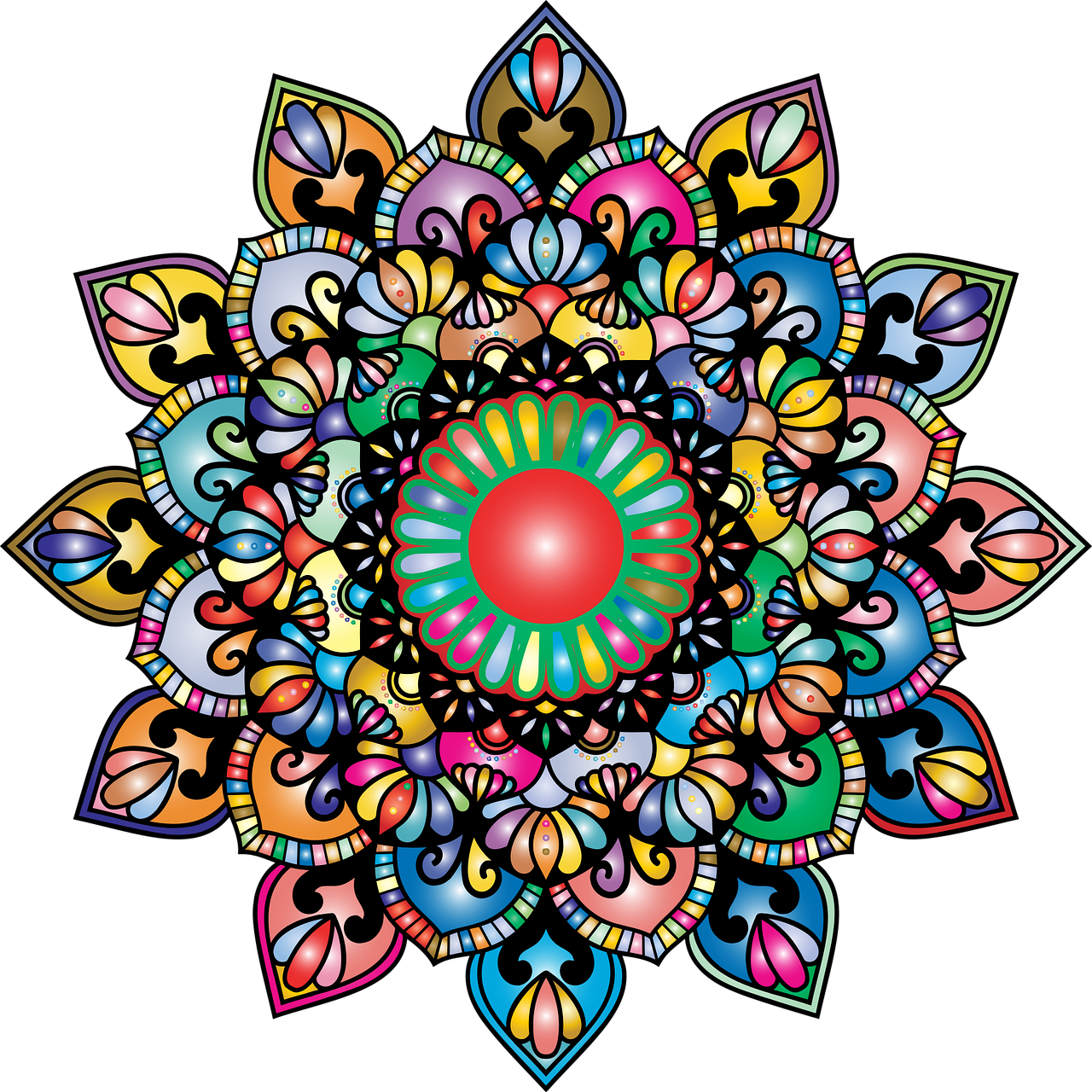 Detail Mandala Muster Nomer 4