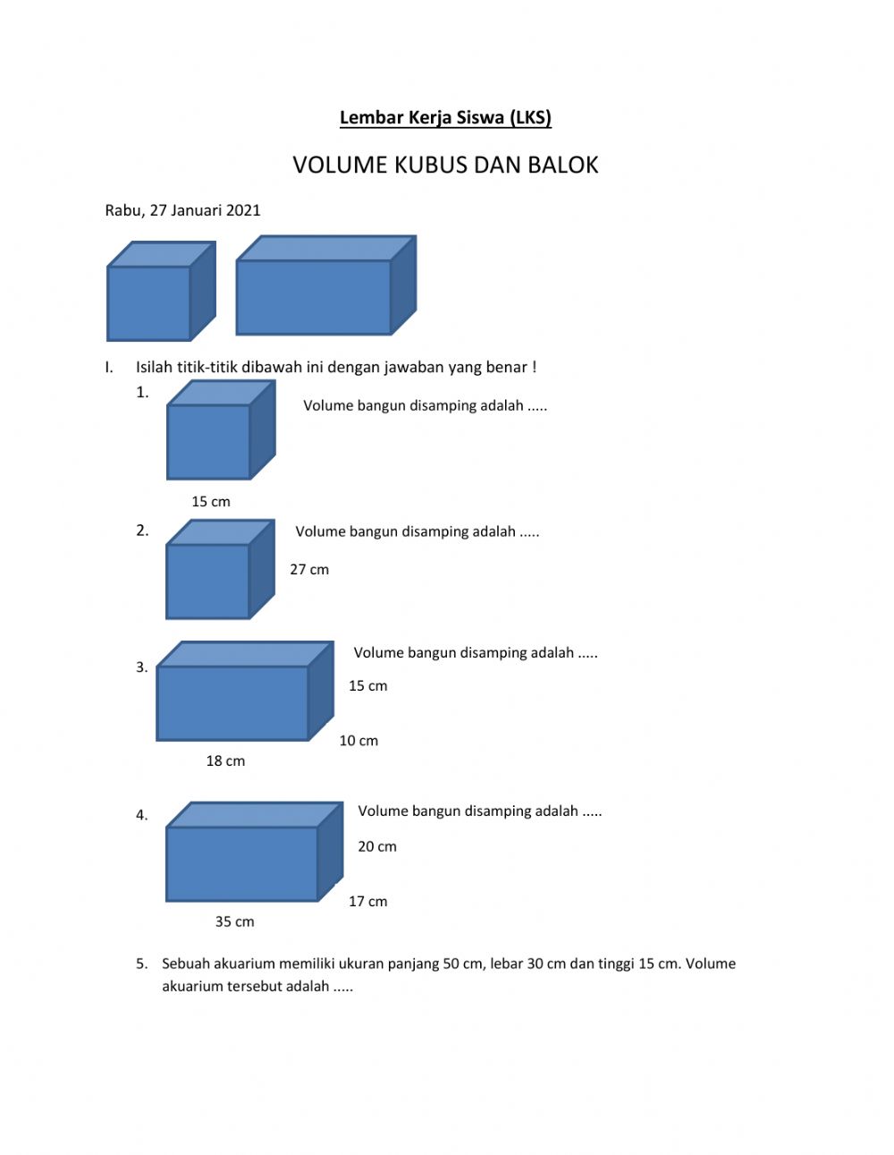 Detail Gambar Bangun Ruang Balok Dan Kubus Nomer 48