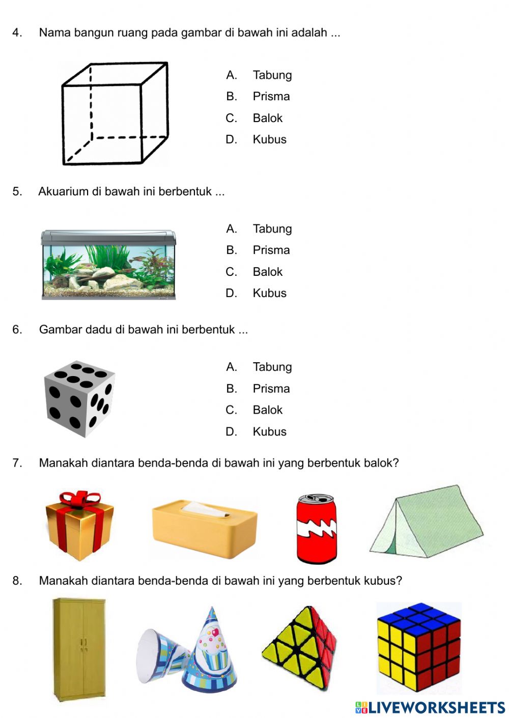 Detail Gambar Bangun Ruang Balok Dan Kubus Nomer 54