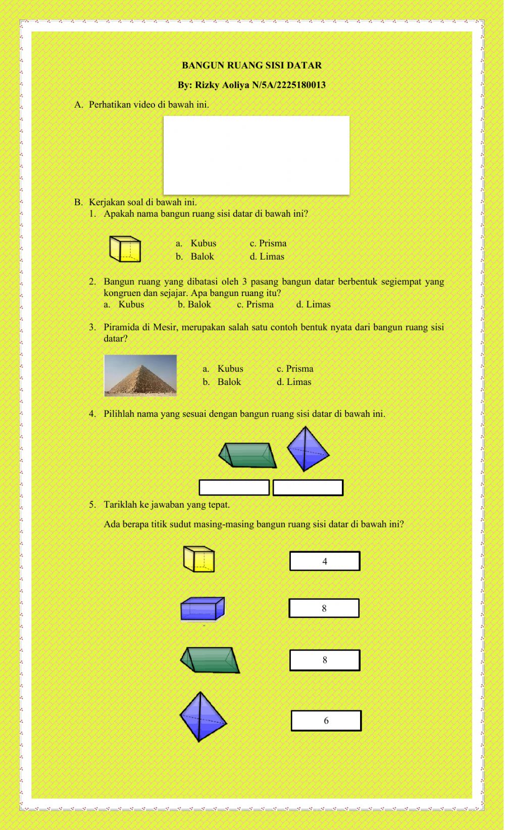 Detail Gambar Bangun Ruang Dan Bangun Datar Nomer 10