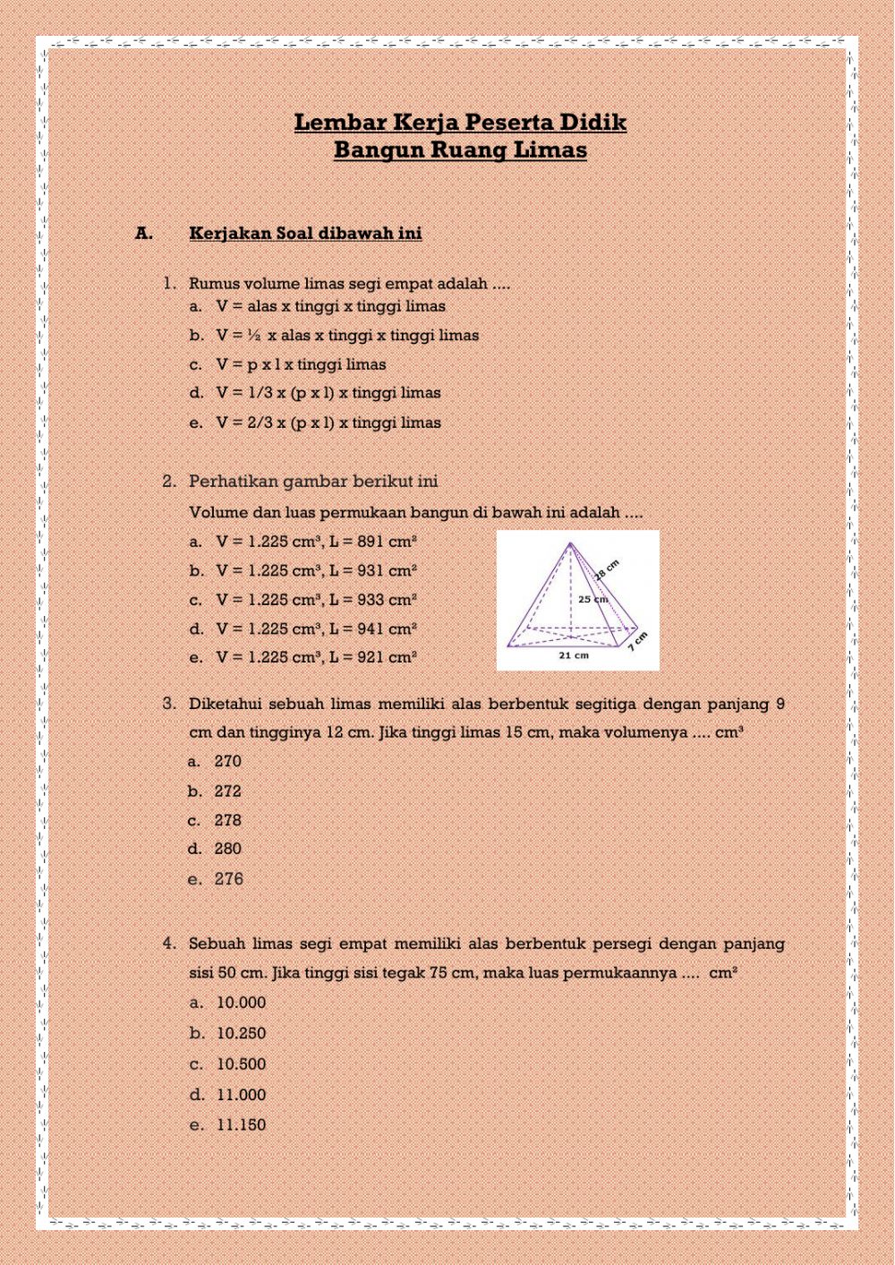 Detail Gambar Bangun Ruang Limas Nomer 40