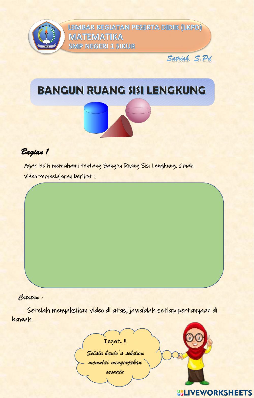 Detail Gambar Bangun Ruang Sisi Lengkung Nomer 29