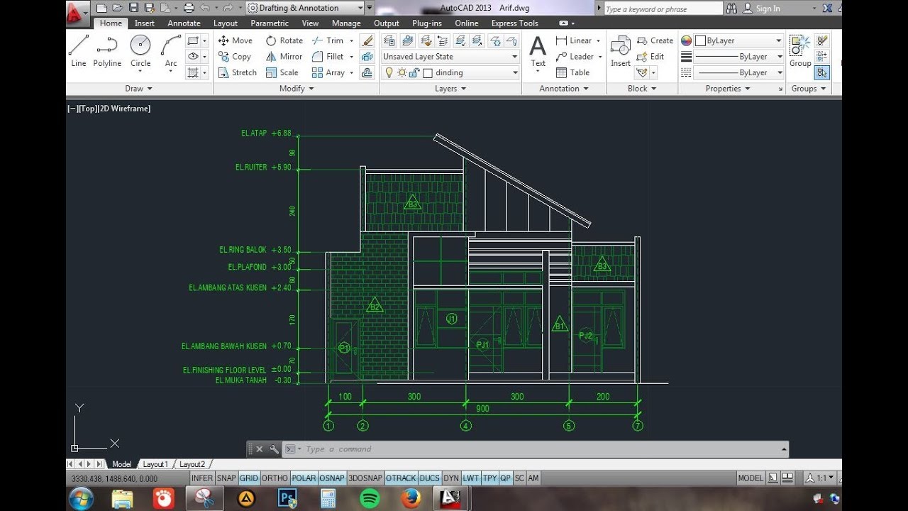 Detail Gambar Bangunan Autocad Nomer 4