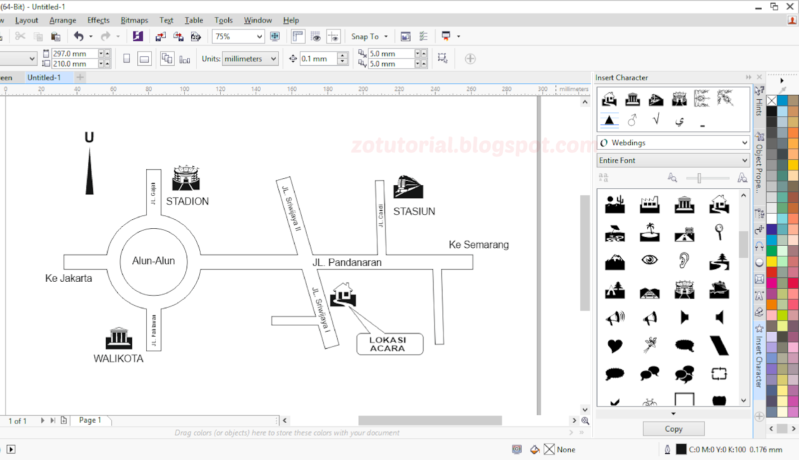 Detail Gambar Bangunan Dan Jalan Sederhana Menggunakan Corel Draw Nomer 5