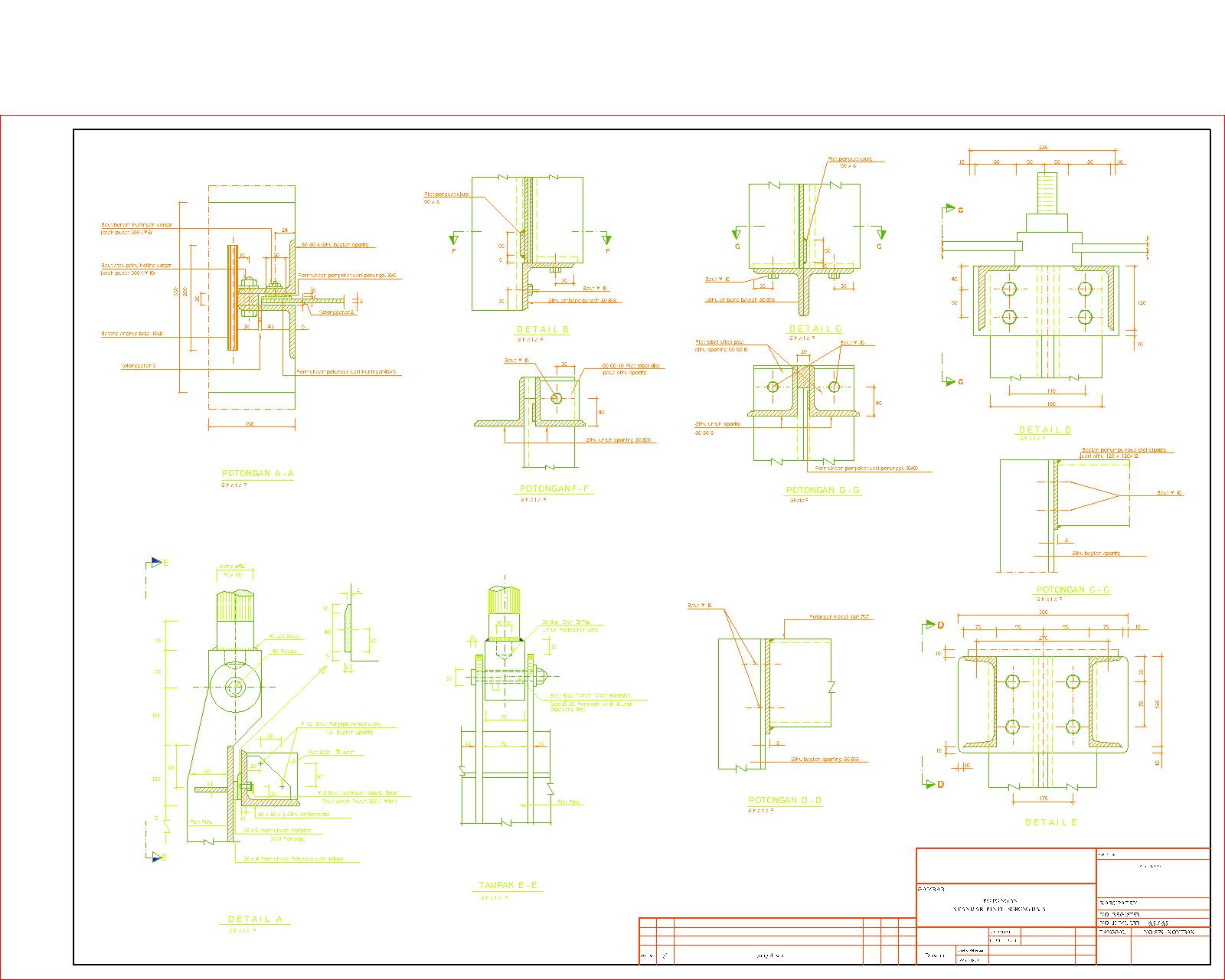 Detail Gambar Bangunna Air Cad Nomer 13