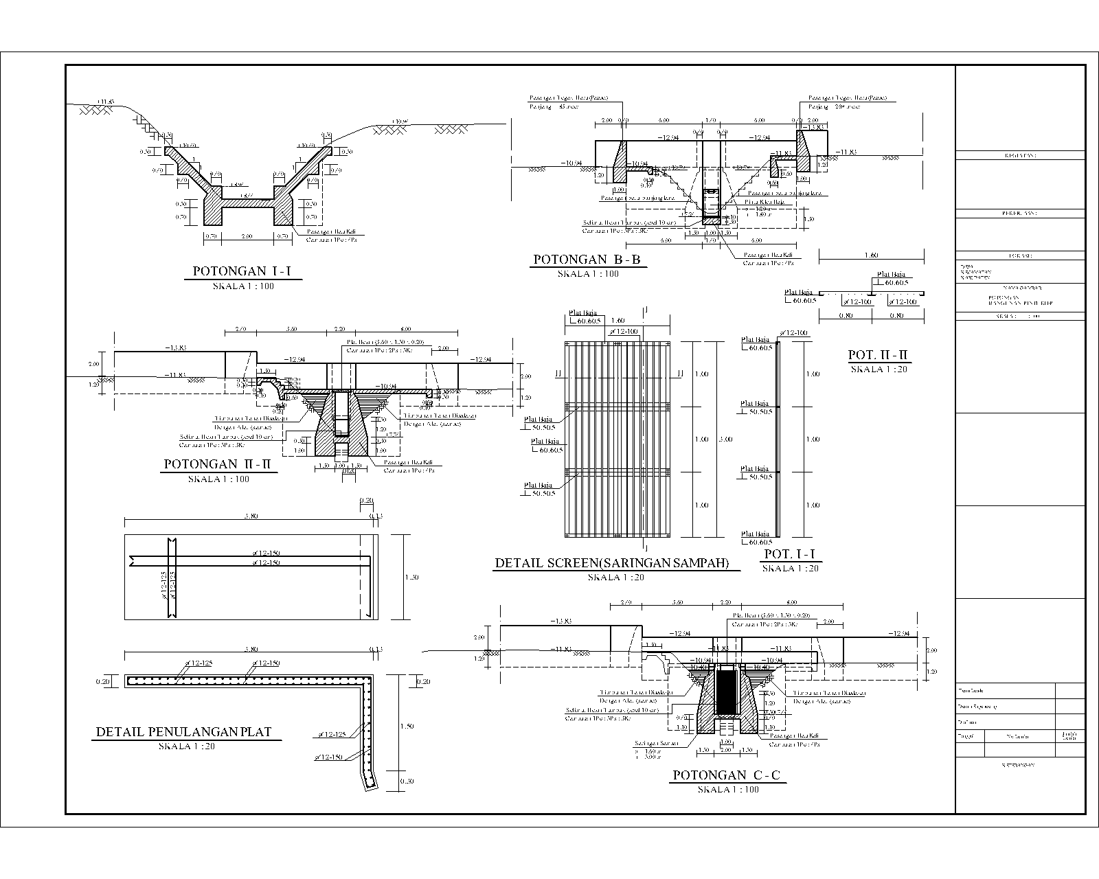 Detail Gambar Bangunna Air Cad Nomer 27