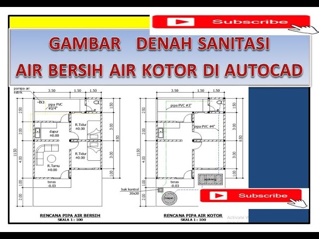 Detail Gambar Bangunna Air Cad Nomer 30