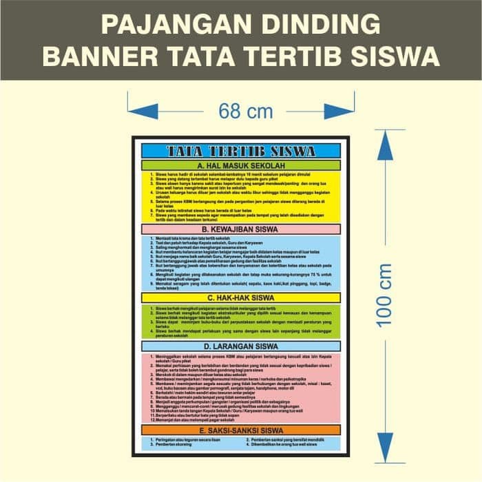 Detail Gambar Banner Tata Tertib Siswa Nomer 2
