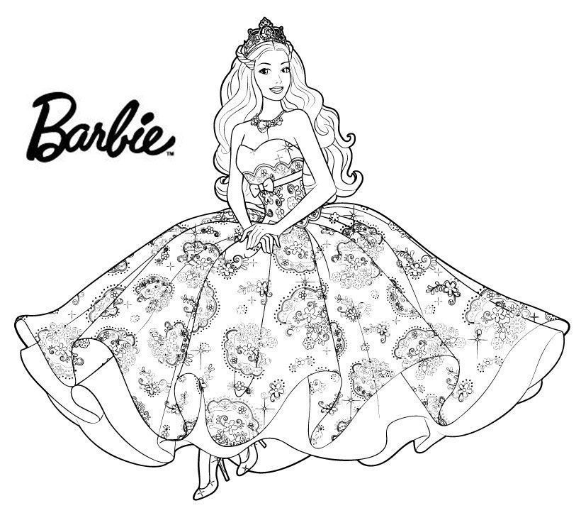 Detail Gambar Barbie Mewarnai Nomer 5